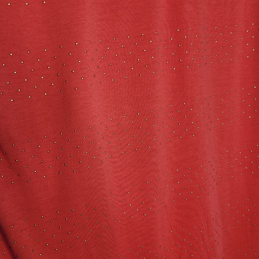 Banana Republic Salmon Orange Gold Decoration Scoop Neck Short Sleeve Size Med - Picture 2 of 4